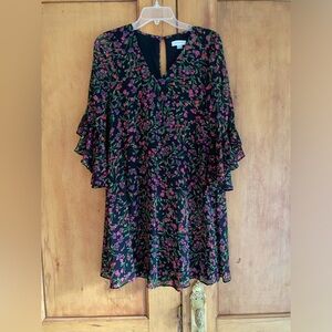 Calvin Klein floral, V-neck dress